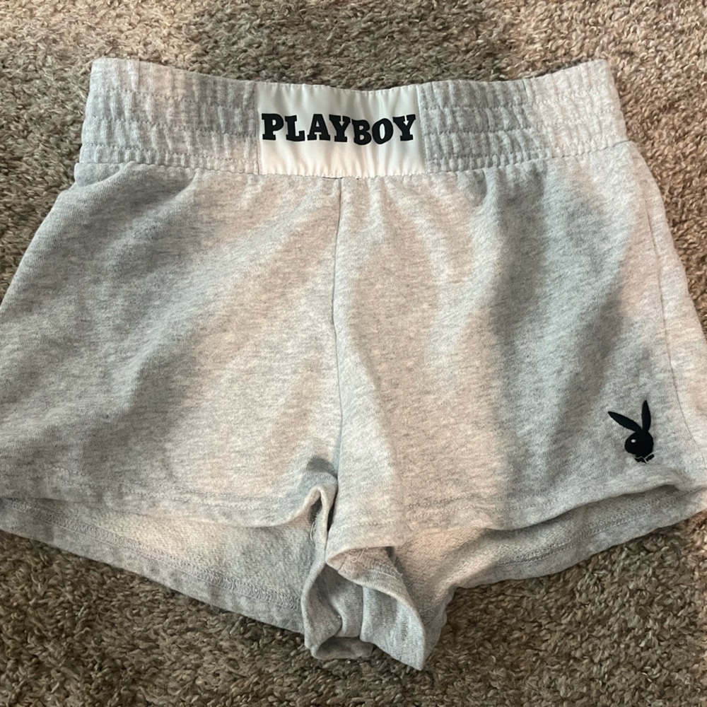 PLAYBOY Light Gray Lounge Shorts